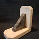 Pair of art deco bookends in black and grey marble