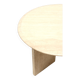 Oval travertine coffee table made in the 1970s