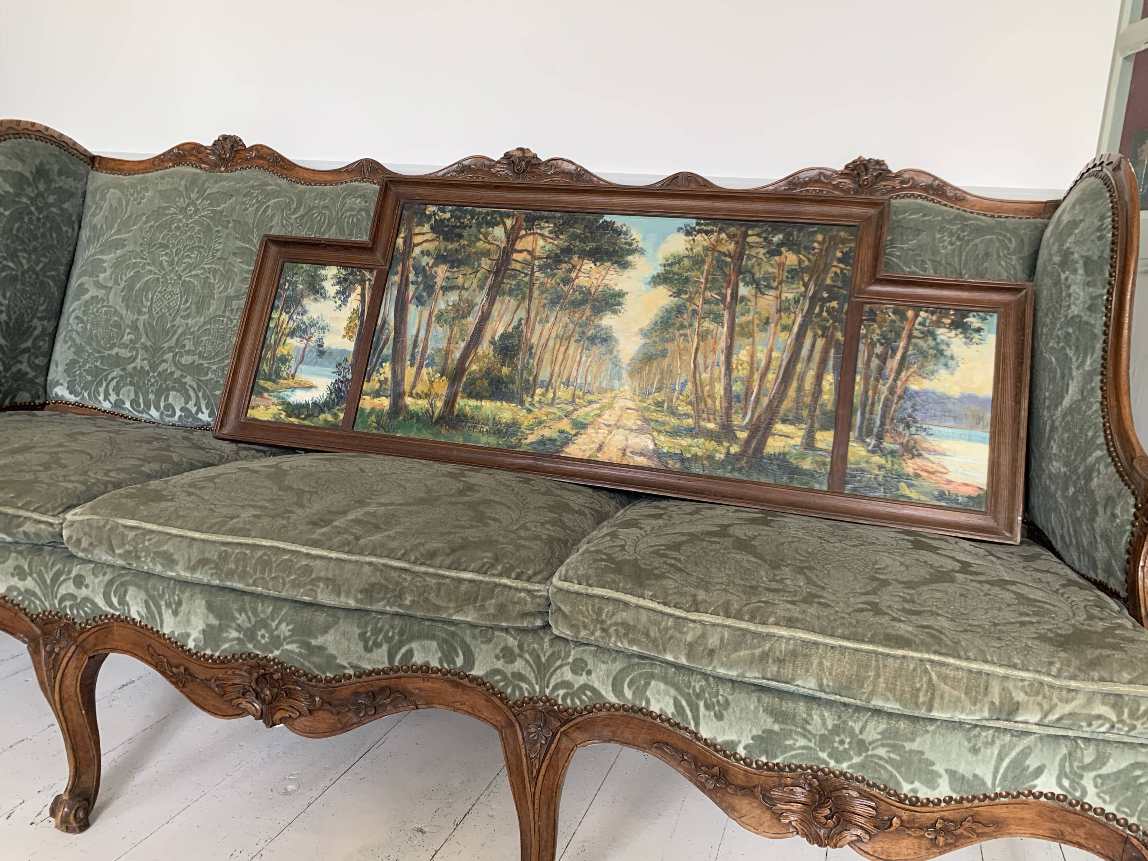 Hossegor and his pines, large triptych. 1946