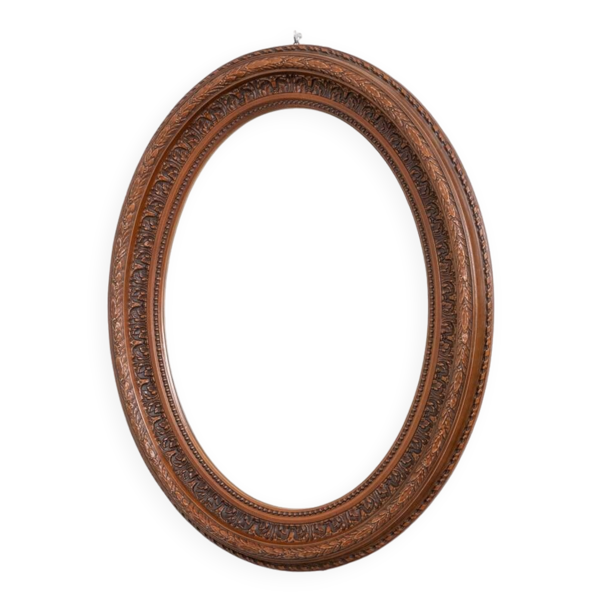 Miroir mural ovale vintage de design italien, années 1980