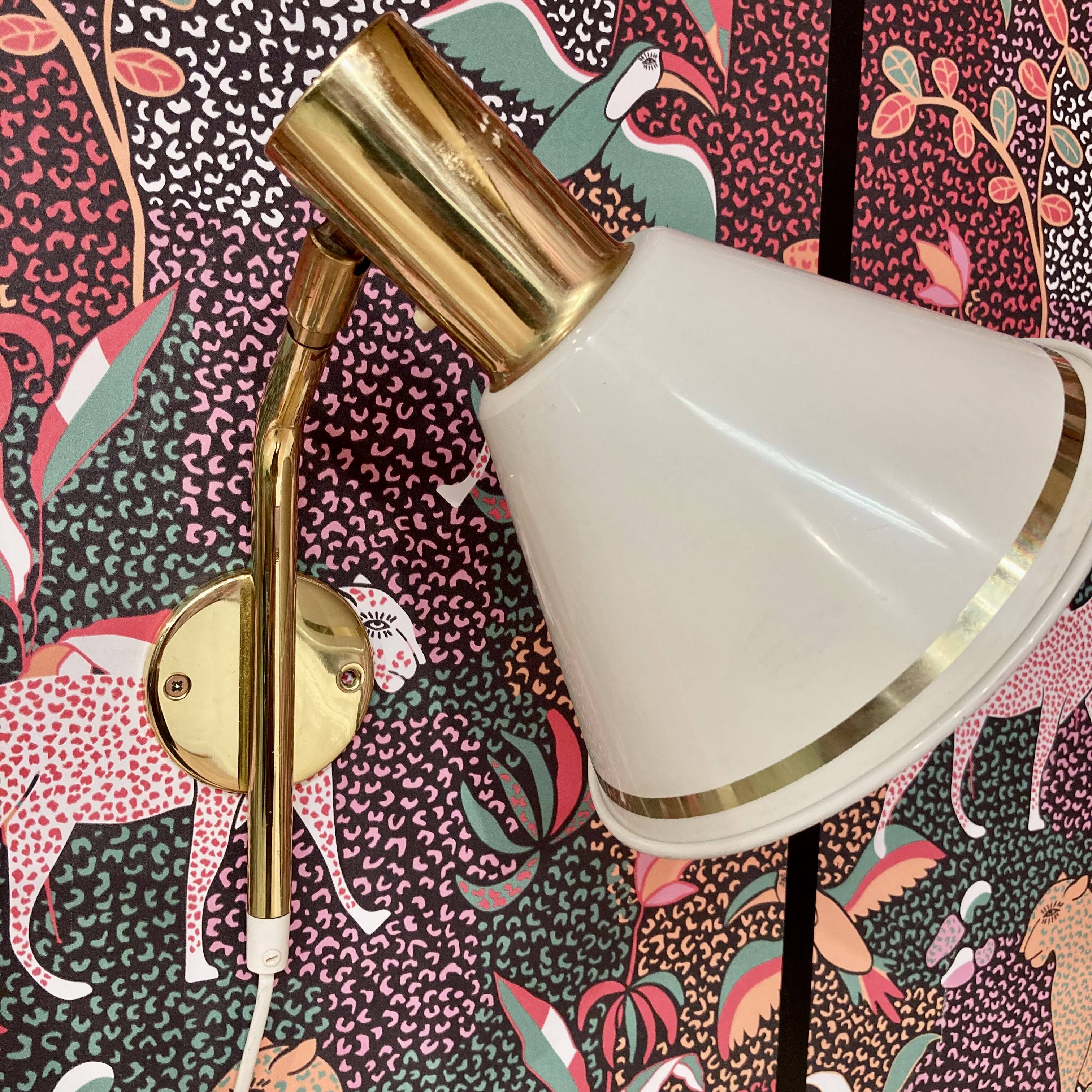 Pair of modular wall lights, Scandinavian design, 1960s.