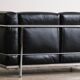 Canapé deux places vintage Cassina LC2 par Charlotte Perriand et Le Corbusier