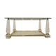 Extraordinary Lucite, Brass and Glass Obelisk Coffee table, 1970s