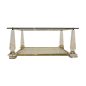 Extraordinary Lucite, Brass and Glass Obelisk Coffee table, 1970s