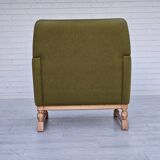 1970s, Danish lounge chair, wool, oak