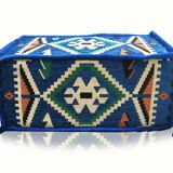 Oriental blue floor couch