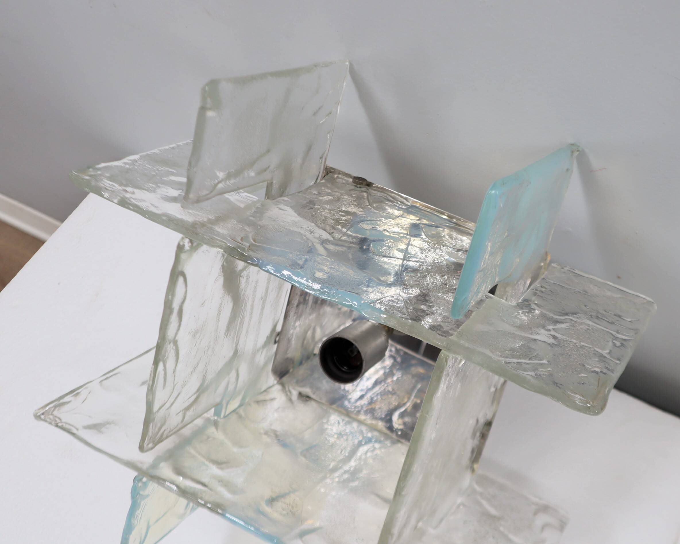 Murano glass sconces Carlo Nason for Mazzega 1960s Italy, set of 2