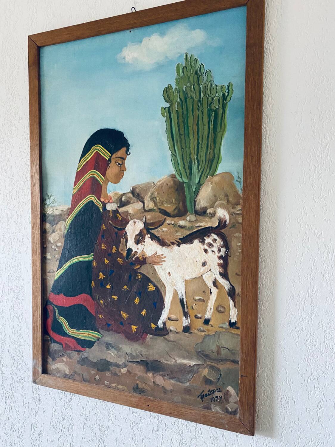 Orientalist painting on cardboard