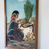 Tableau orientaliste sur carton