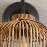 Rattan Black Sconce