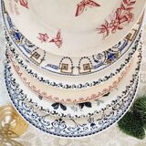 6 iron earth dessert plates lot 4