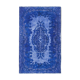 Hand-knotted contemporary oriental 1980s 174 cm x 273 cm blue carpet