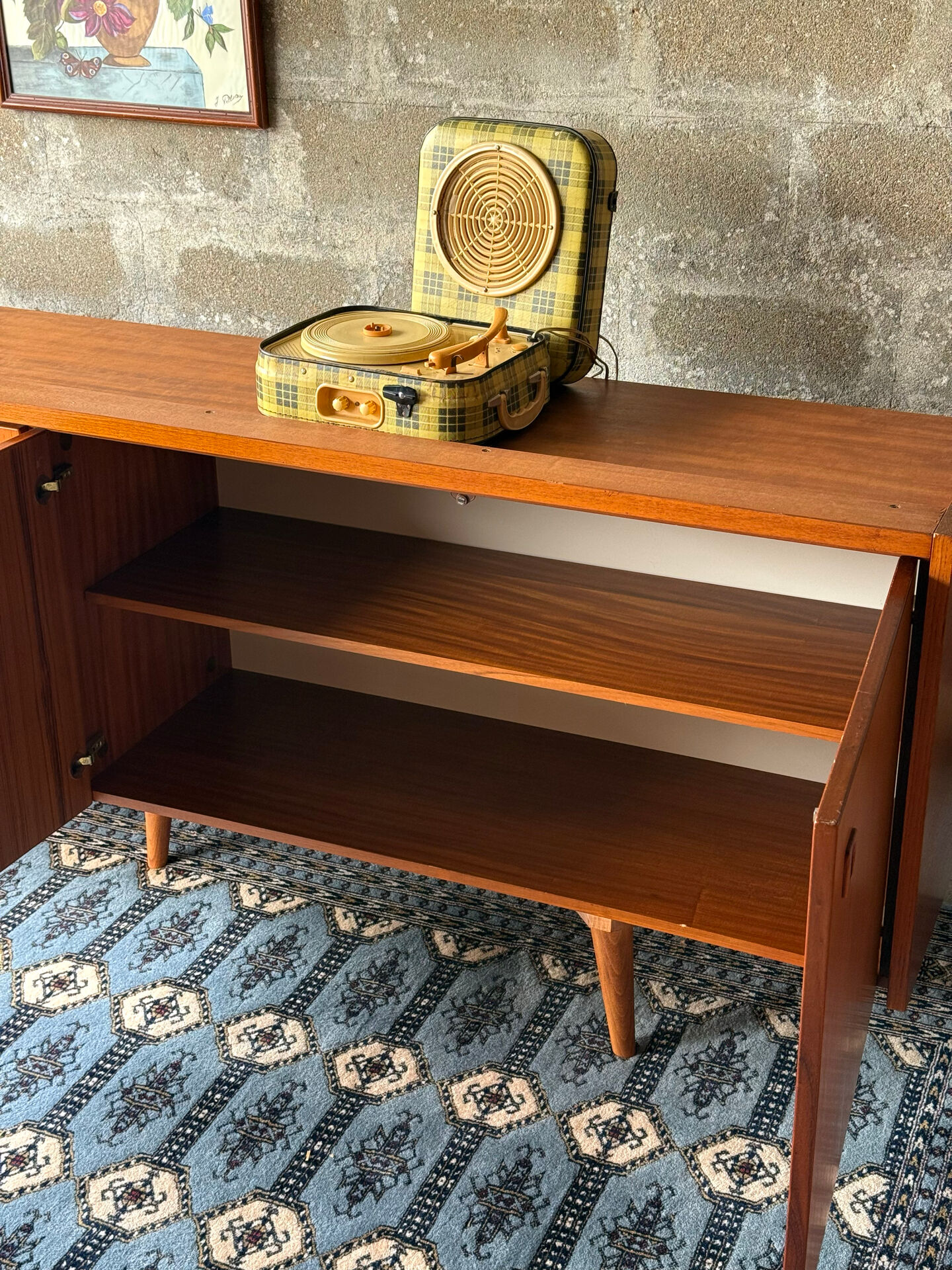 Vintage Scandinavian teak sideboard, 1970.