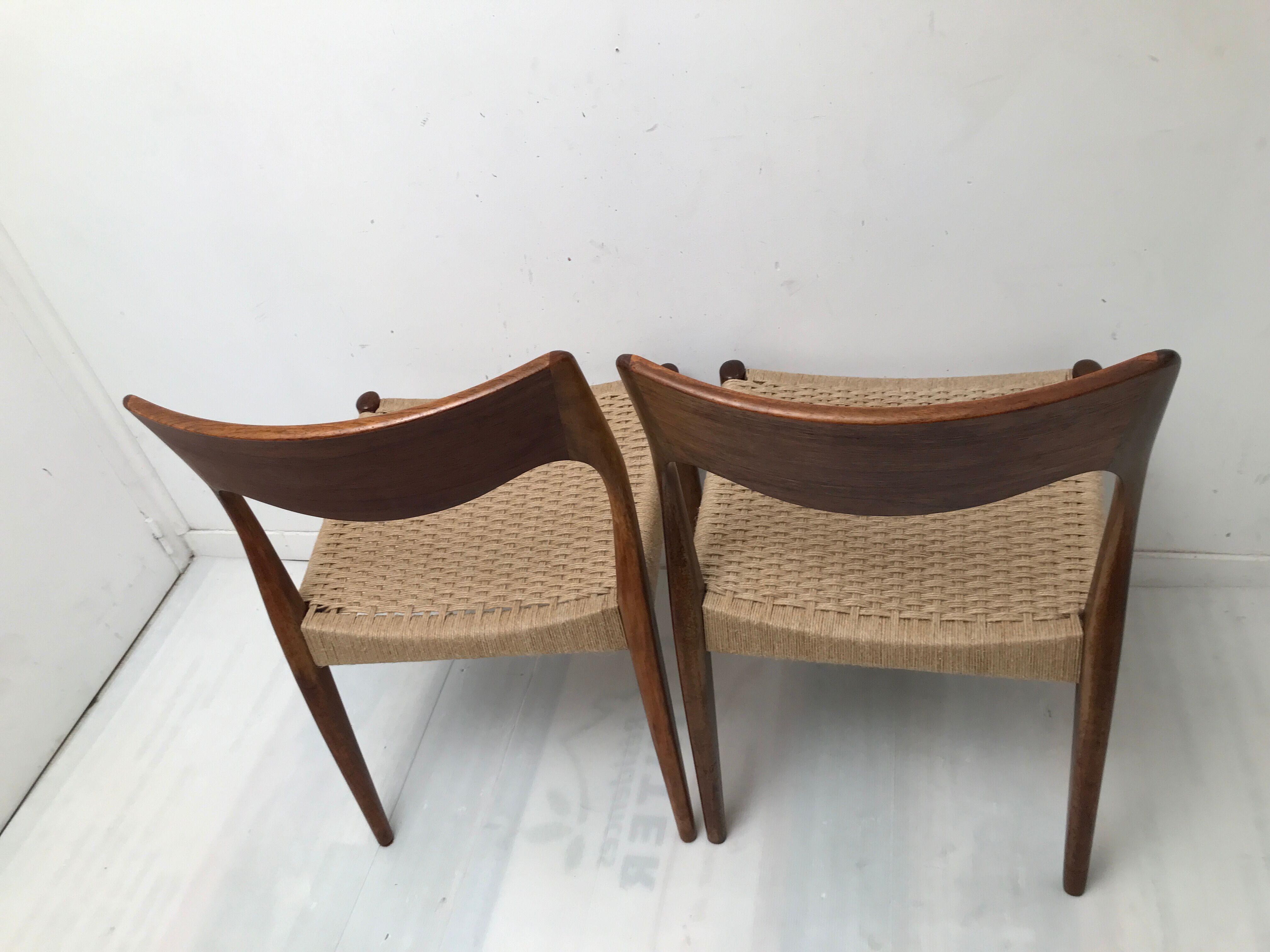 Pair of danish scandinavian chair dating from the 50