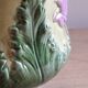 Antique Ceramic Cache Pot with Poppies, Art Nouveau Planter
