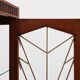 French Art Deco Oak Cabinet with Beveled Leaded Glass, ca. 1920