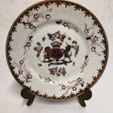 Assiette en Porcelaine Samson Armorié Blason