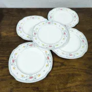 Set of 5 Villeroy & Boch "Nanking" Bone China Vintage Dessert Plates