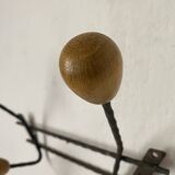 60s double hook wall coat rack
