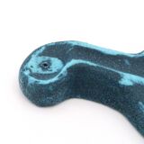 Cendrier forme libre bleu Accolay en céramique, années 60