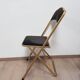 Set of 4 opera theater folding chairs from the 70s two-tone velvet brass