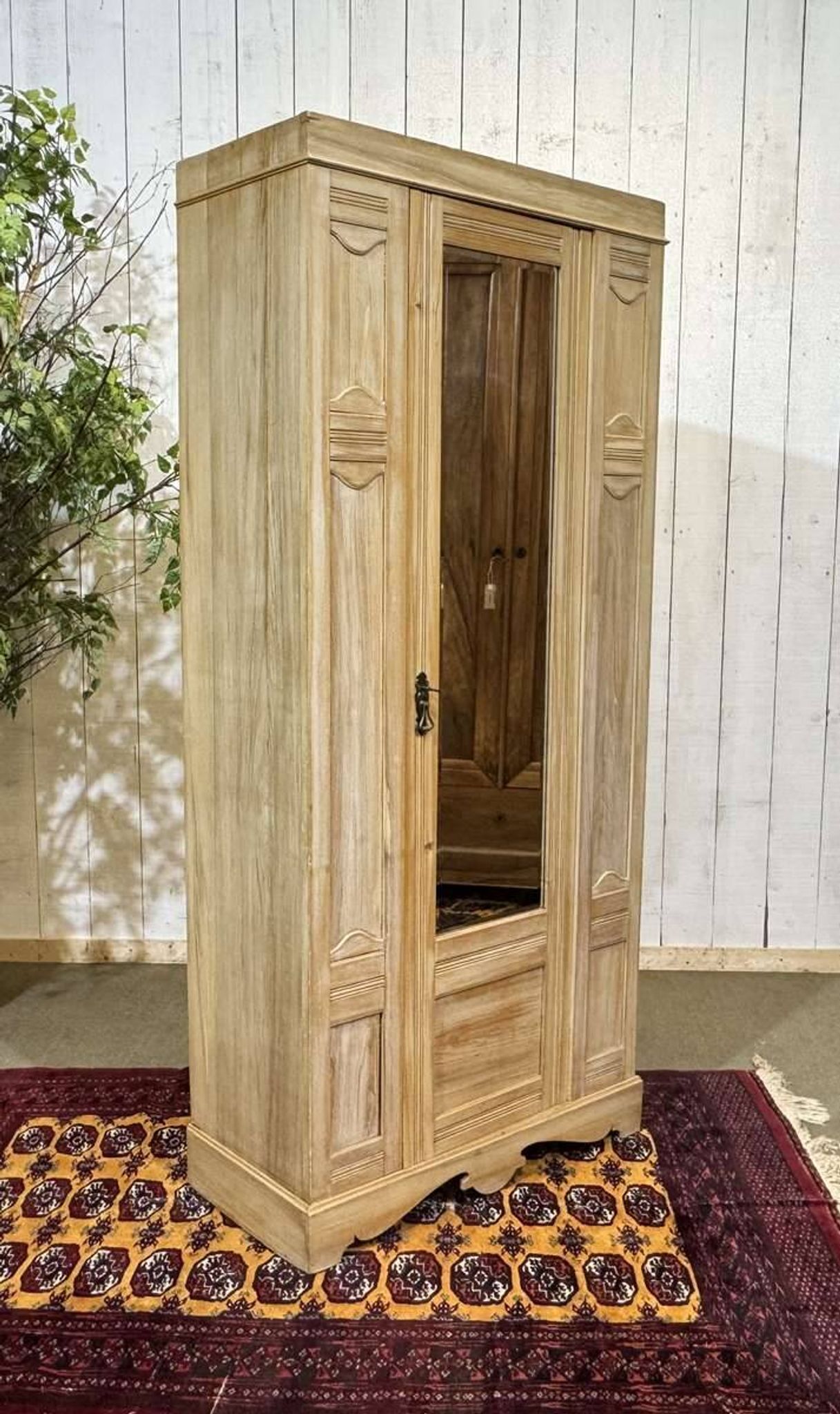 1950s English maple wardrobe