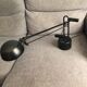 Lampe architecte métal noire vintage à bascule double contrepoids