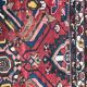 Large vintage Persian Zanjan carpet handmade