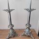 Pair of silver-plated candlesticks from the 19th century.