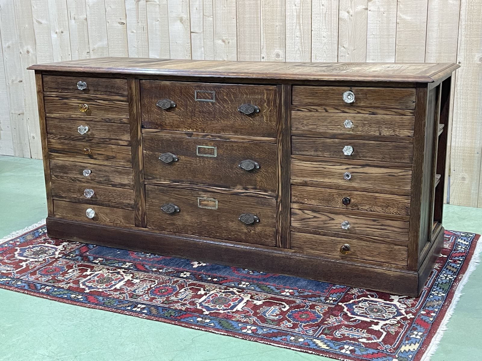 Oak store counter from the 1930s