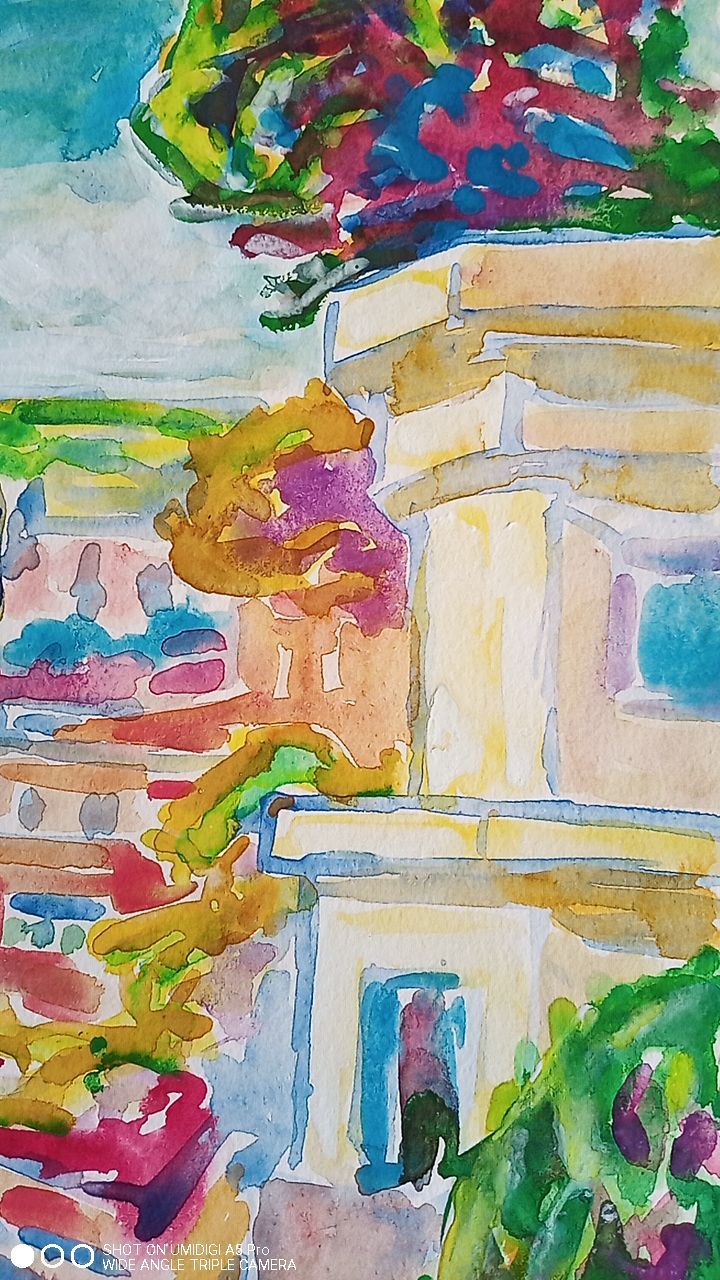 Pierre Lacroux (1909-1993) Gouache Cap Ferrat 28 September 79