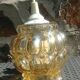 Vintage Amber Glass Bubble Suspension 70s
