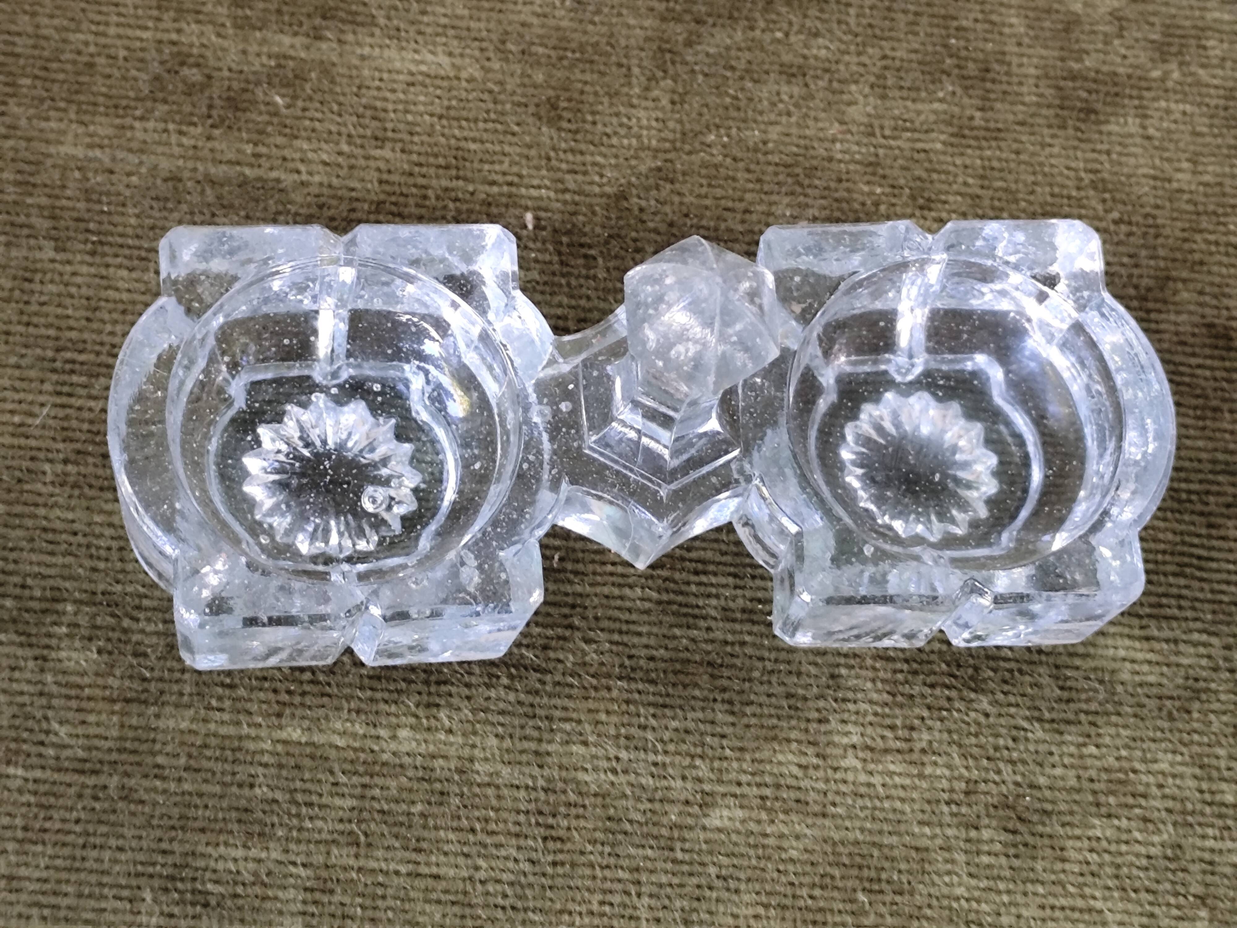 Antique Vintage Glass Salt and Pepper Shakers
