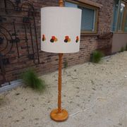 Lampadaire en pin scandinave du milieu du siècle par Temde, années 1960