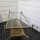 Brass living room table and glass top