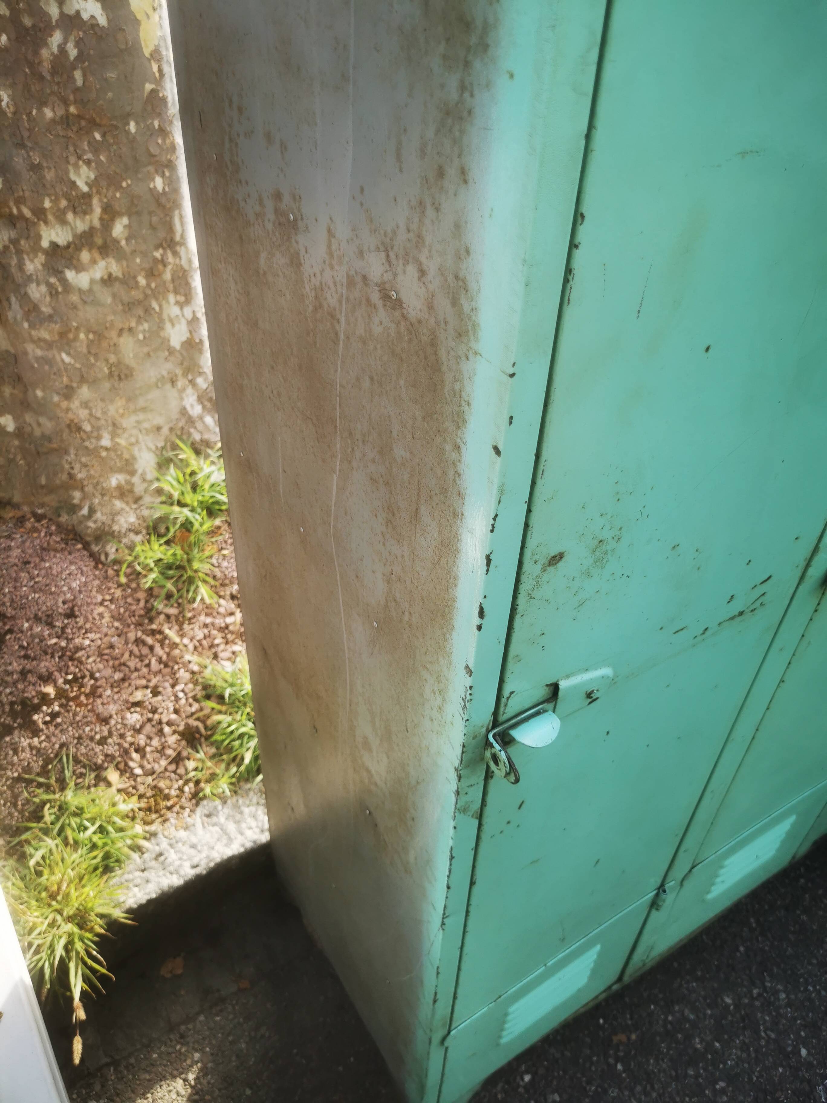 Vintage metal locker cabinet