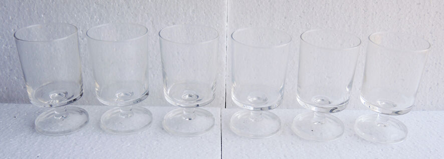 6 Old Luminarc Transparent Digestive Glasses