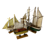 3 maquettes bateaux voiliers