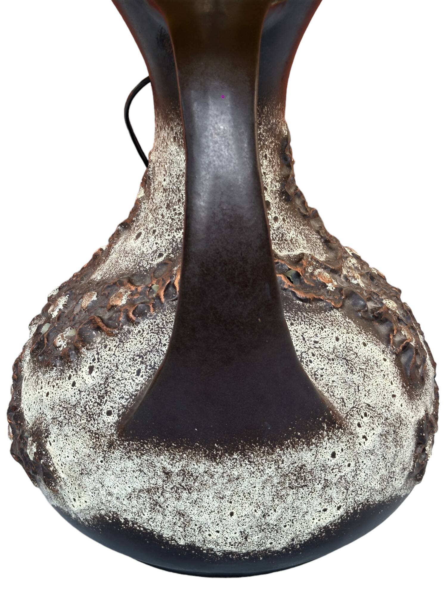 Large Brown Fat Lava Ceramic Floor Lamp by Richard Essig, 1960s, Germany