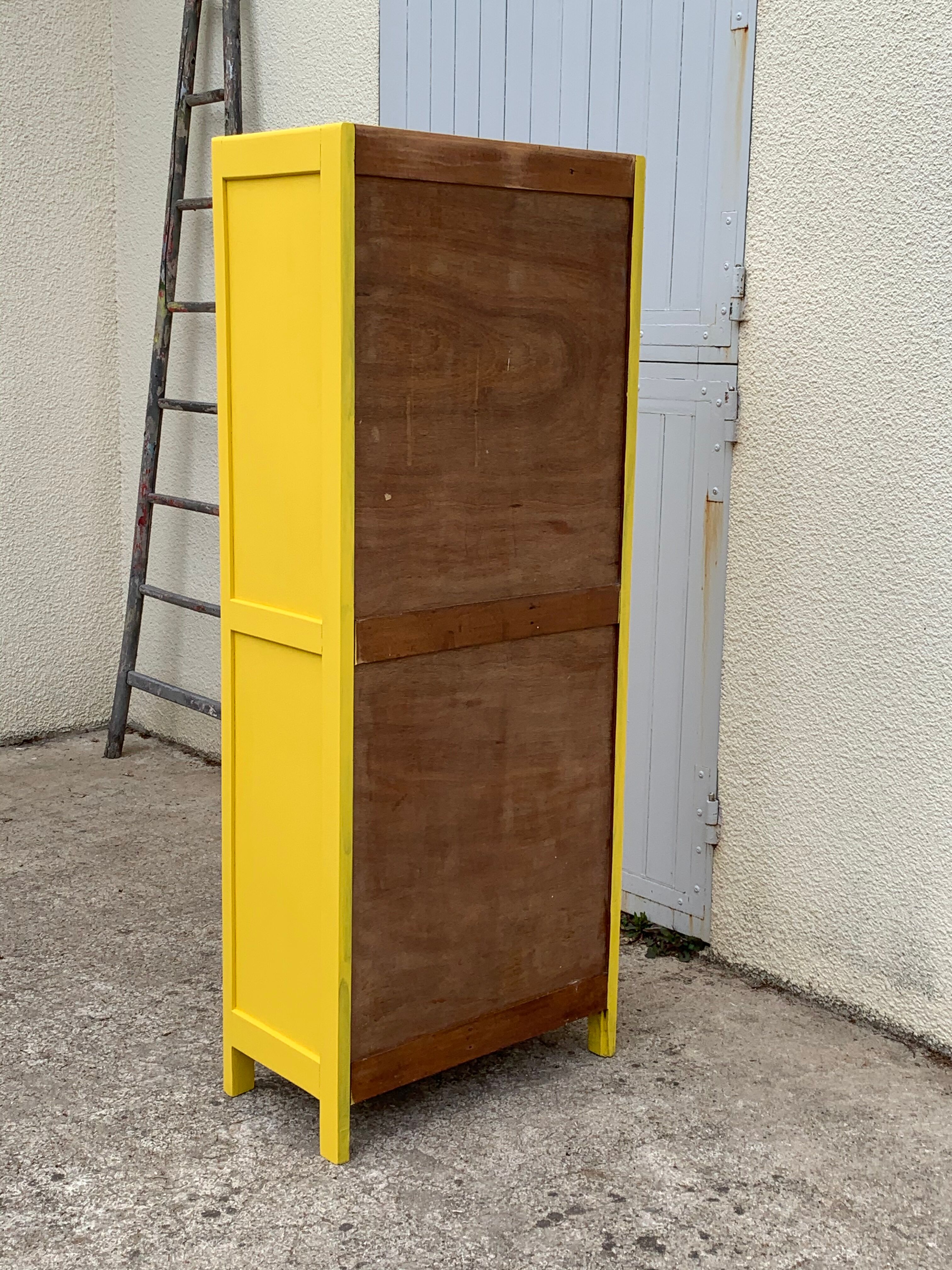 Glass-glazed Parisian wardrobe 1950