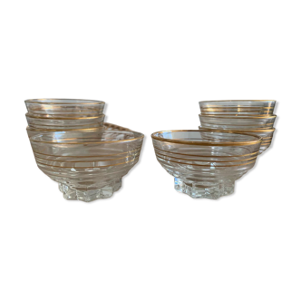Lot 8 coupes verres champagne made in France