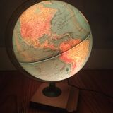 Illuminated globe world map