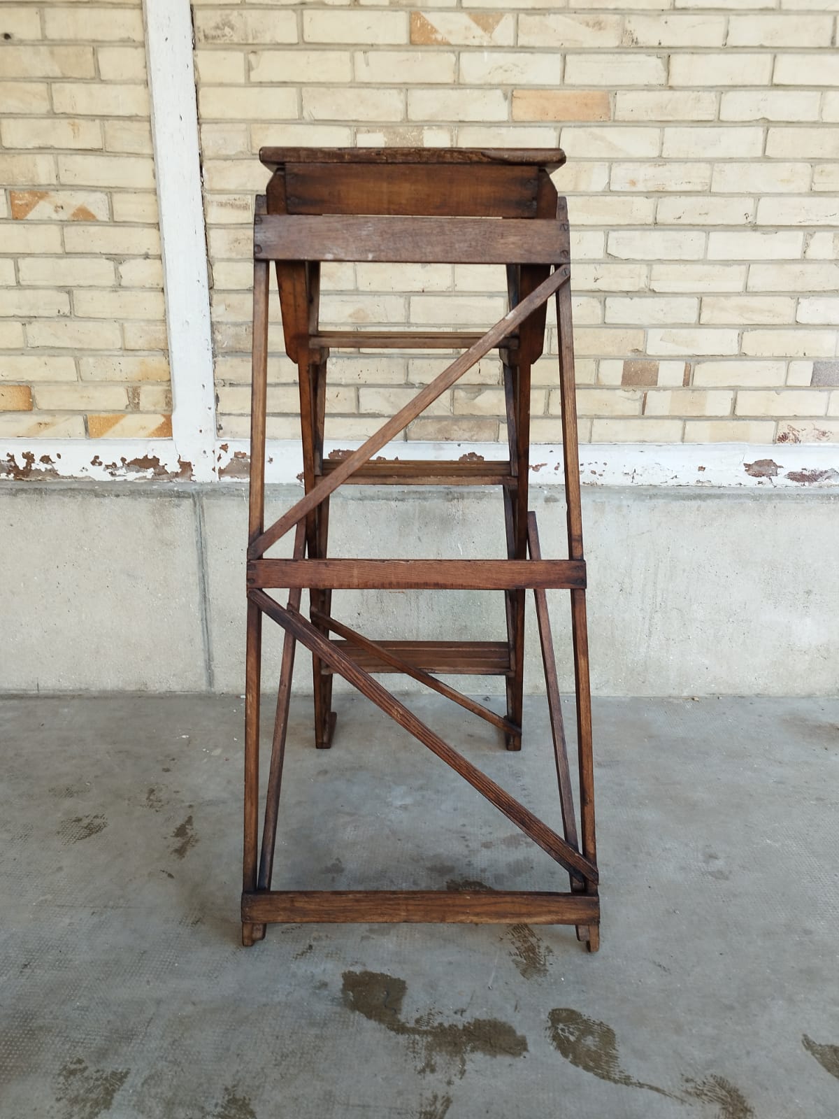 Vintage wooden stepladder from library 1930