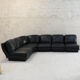 Leather and laminate sofa signed Willy Rizzo