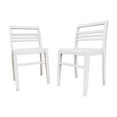 Paire de chaises reconstruction René Gabriel années 50