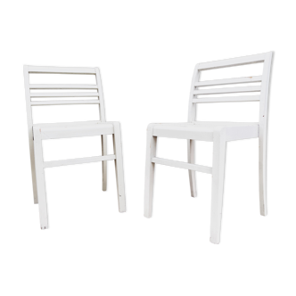 Paire de chaises reconstruction René Gabriel années 50