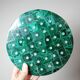Vintage solitaire game in malachite, African work, 1960s-1970s.