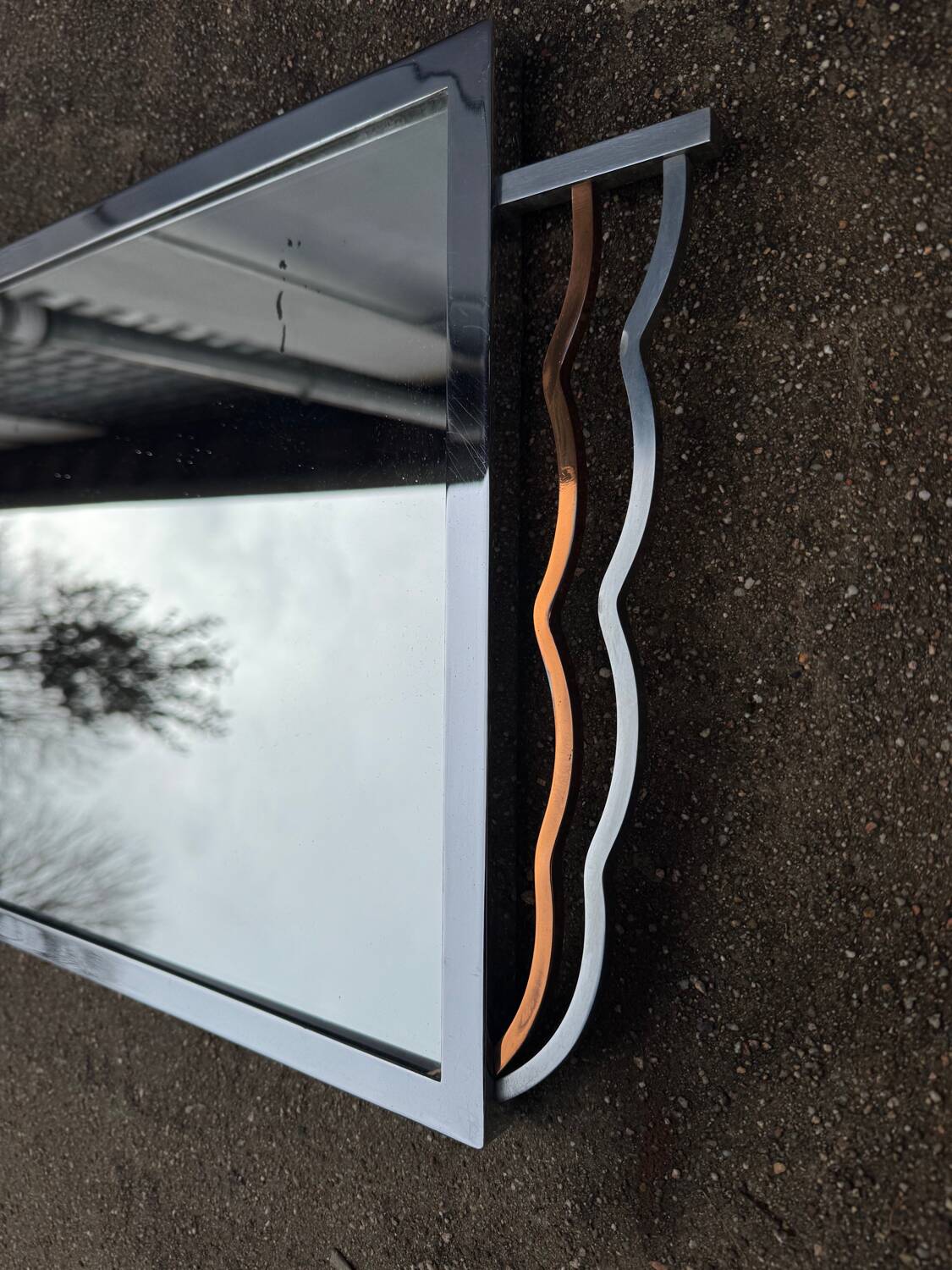 Chrome Art Deco mirror