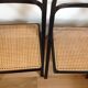4 folding chairs cannage and black metal Cidue