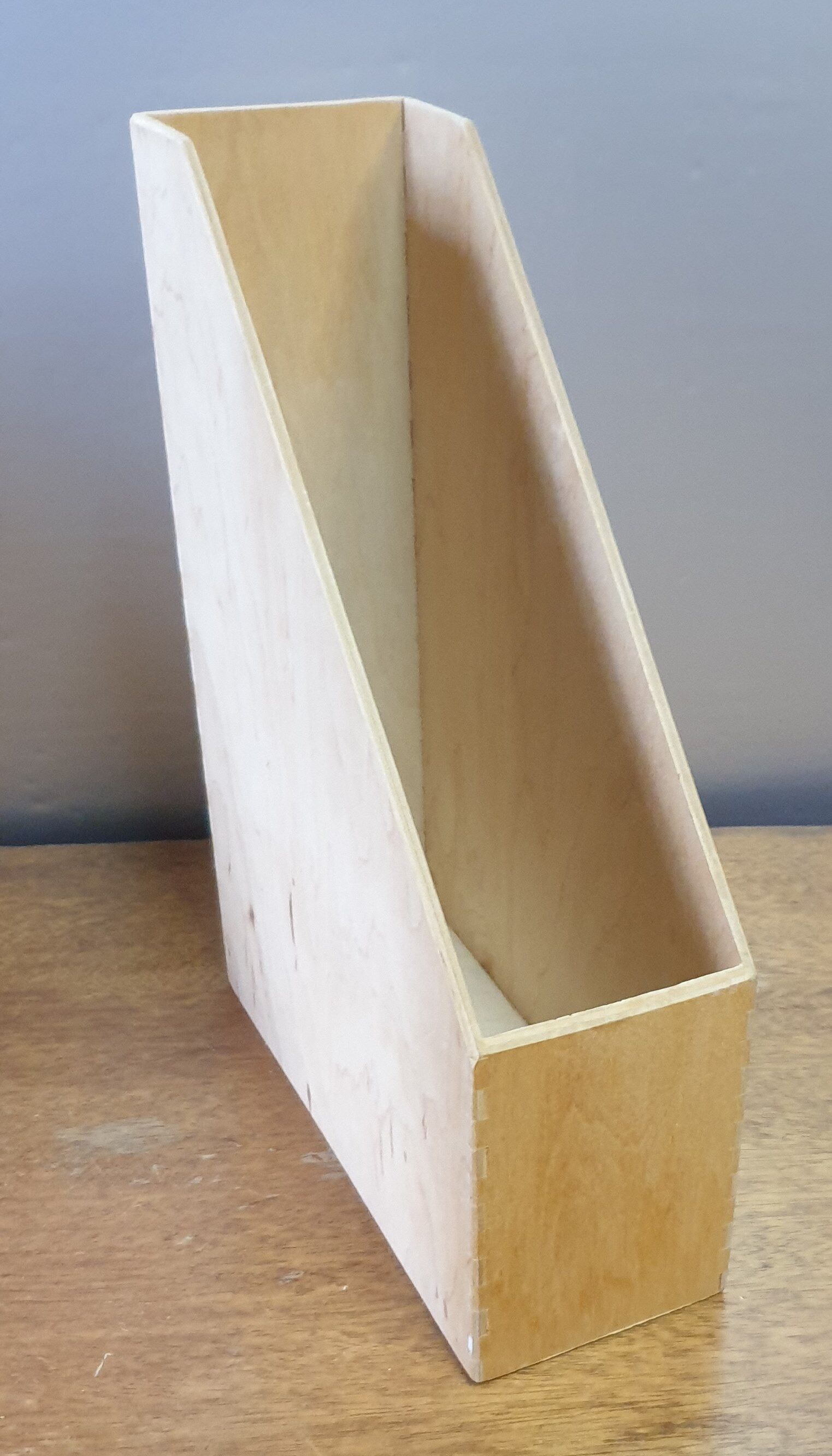 Trio of wooden filing cabinet racks